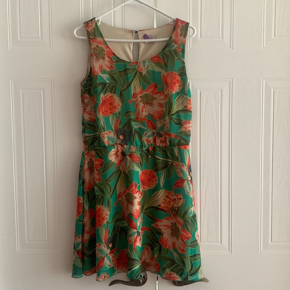 Jolie Green Floral Dress